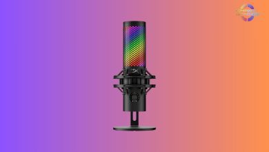 Comparativo visual entre o HyperX QuadCast S e modelos concorrentes RGB