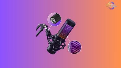 Lista com os diferenciais do HyperX QuadCast S para profissionais de áudio